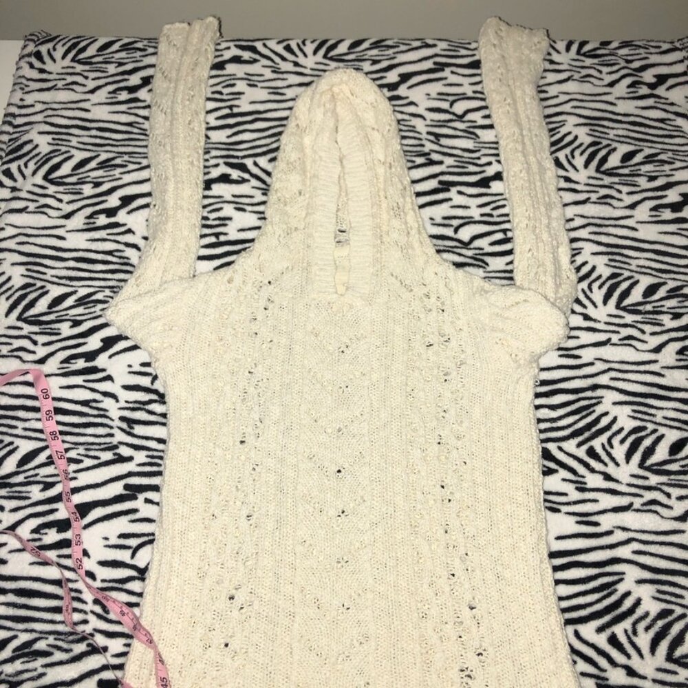 y2k style cream knit sweater - Picture 3 of 8